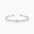 18KW 0.289 CTW DIAMOND ROCK BANGLE (16RD-0.04,1RD-0.25)
