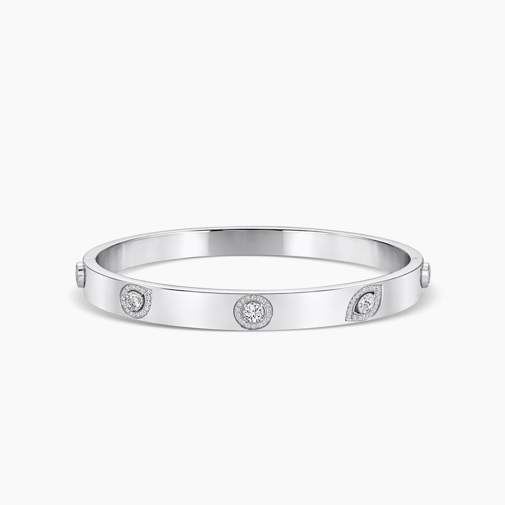 18KW 0.777 CTW DIAMOND ROCK BANGLE