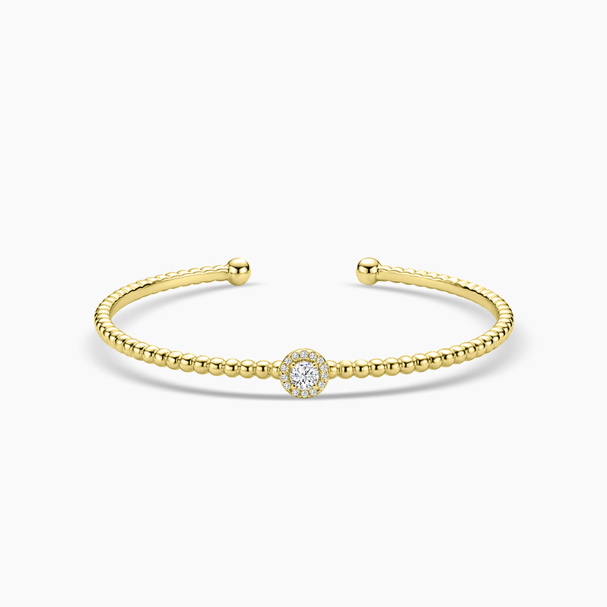 18KY 0.265 CTW DIAMOND ROCK BANGLE