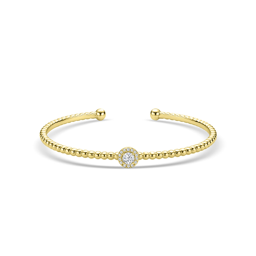 18KY 0.265 CTW DIAMOND ROCK BANGLE