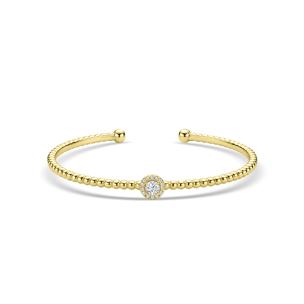 18KY 0.265 CTW DIAMOND ROCK BANGLE