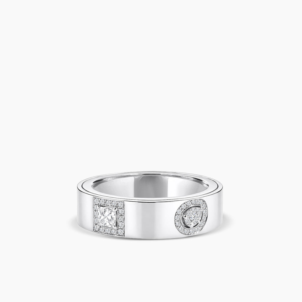 18KW 0.753 CTW DIAMOND ROCK RING