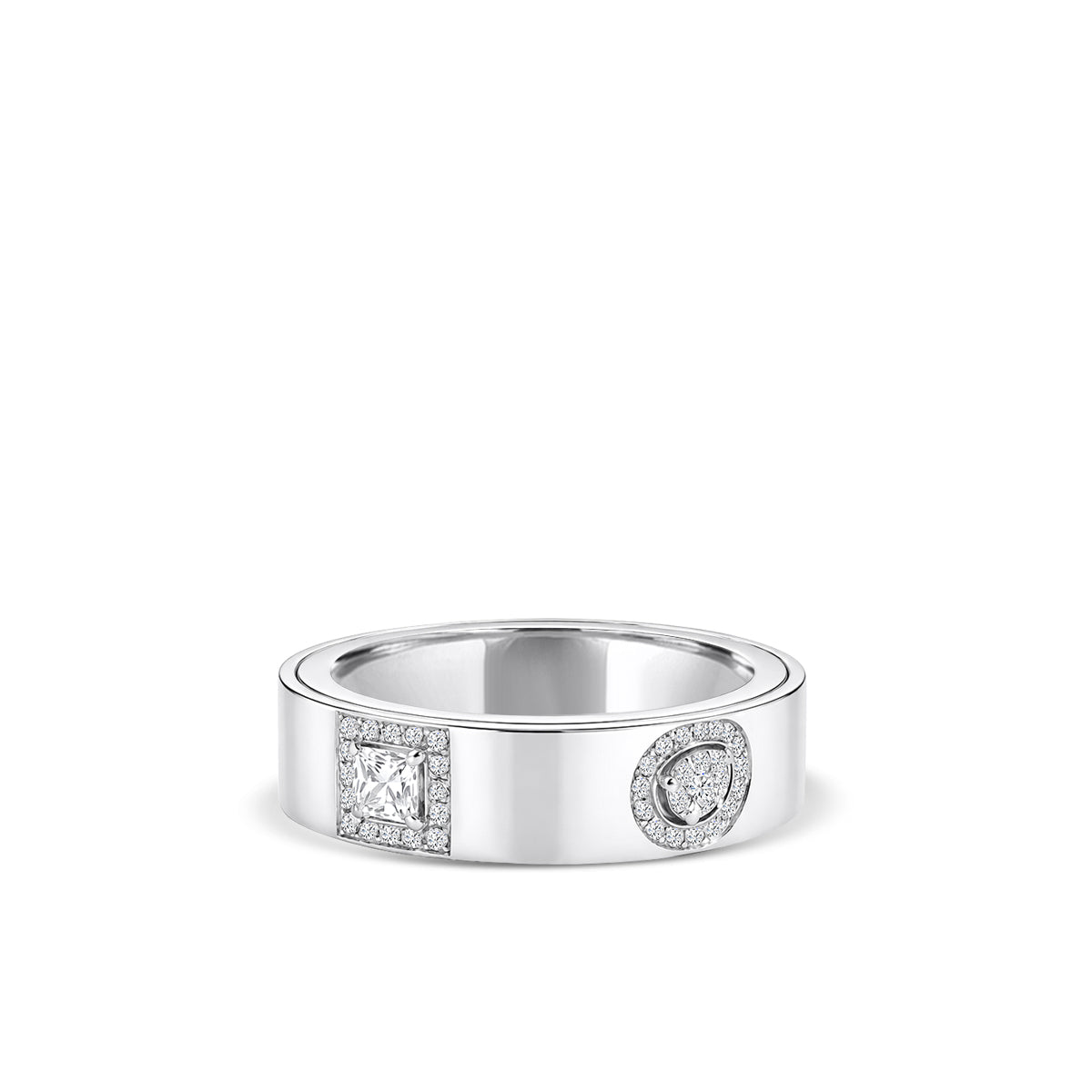 18KW 0.753 CTW DIAMOND ROCK RING