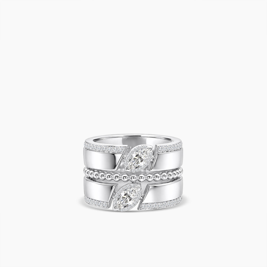 18KW 0.471 CTW DIAMOND ROCK RING