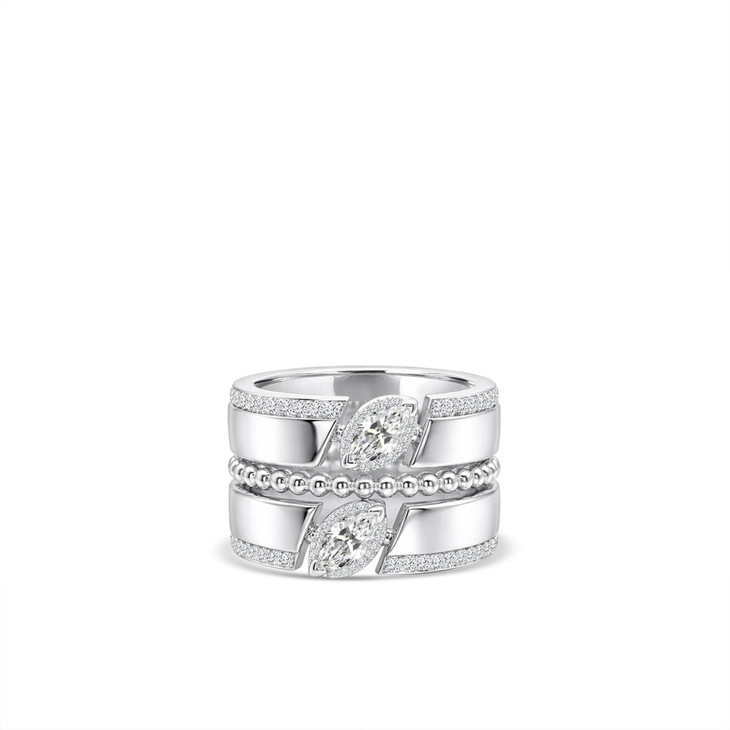18KW 0.471 CTW DIAMOND ROCK RING
