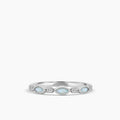 10KY 0.14 Ctw Marquise and Dot Diamond Band with Alt Opal
